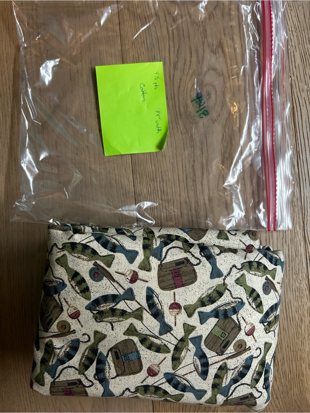 Fishing Pattern fabric - Picture 2 of 2